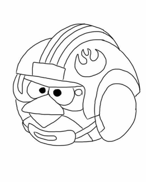 Раскраска Angry Birds Звездные войны