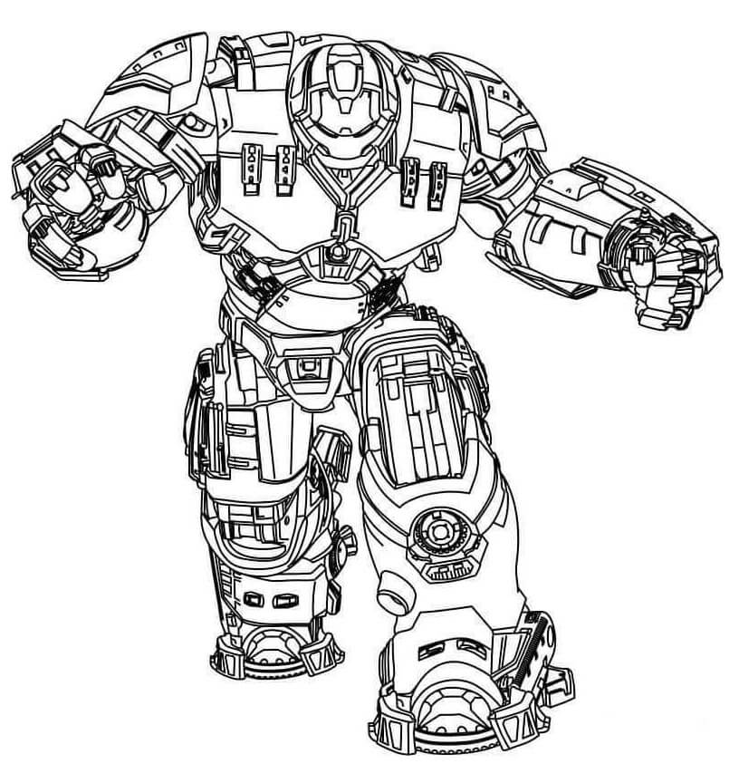 Раскраска Лего Железный Человек Халкбастер - Раскраски для печати бесплатно