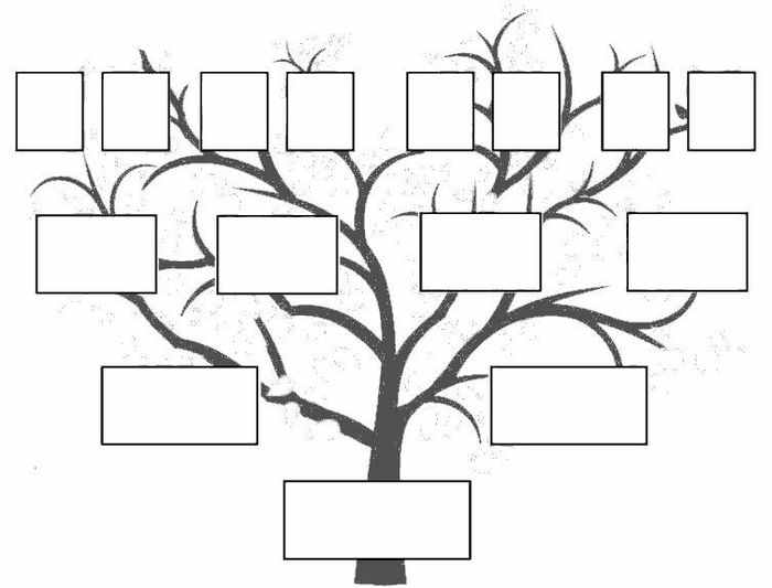 Генеалогическое дерево семьи - раскраска для детей