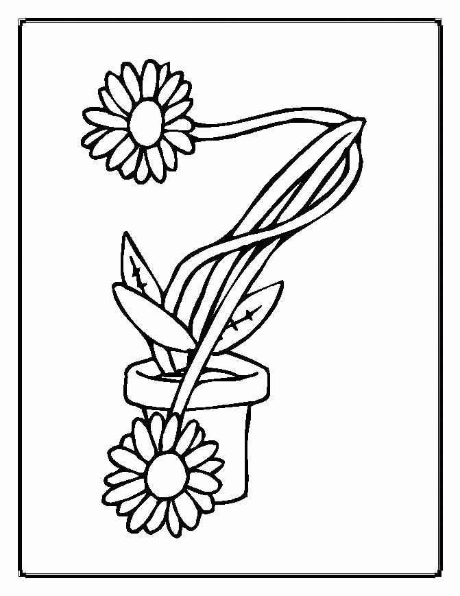 Flower Pot Coloring.