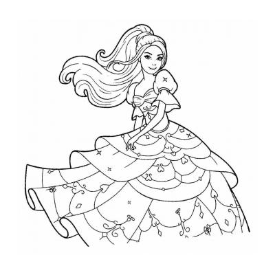 Раскраска Барби — Принцесса