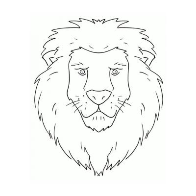 Раскраски морда льва - распечатать, скачать бесплатно