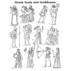 раскраска Боги Древней Греции