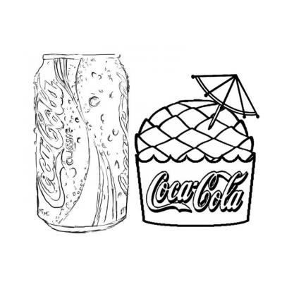 Раскраска Кока Кола - распечатать, скачать бесплатно