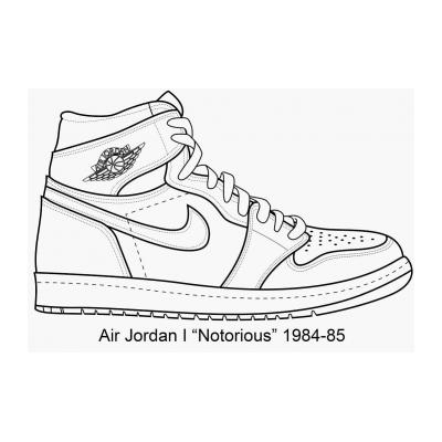 Раскраски Air Jordan - распечатать, скачать бесплатно