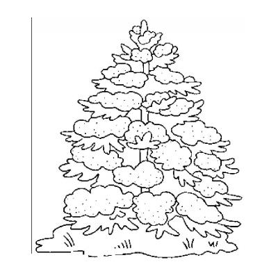 Раскраска Деревья зимой