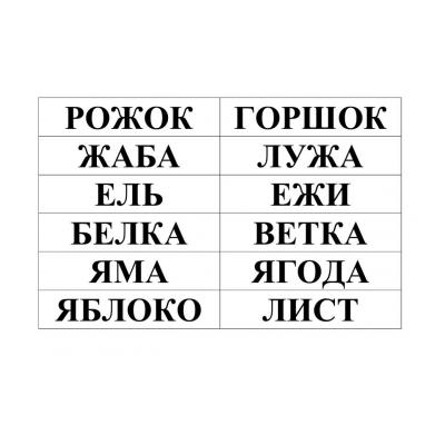  слова по слогам 5 6 лет