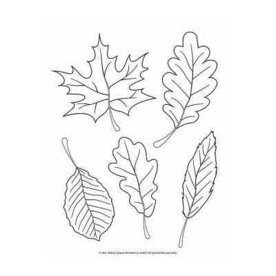  осенние листья печать