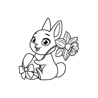 Раскраски Пасхальный кролик - распечатать, скачать бесплатно