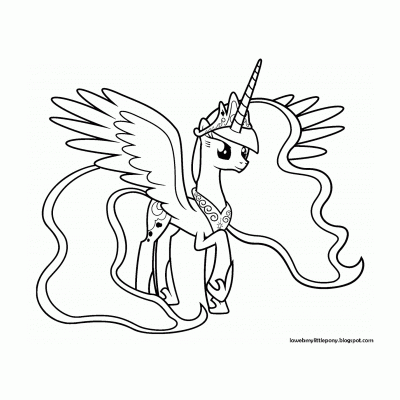 Раскраски пони - Принцесса Луна - распечатать, скачать бесплатно