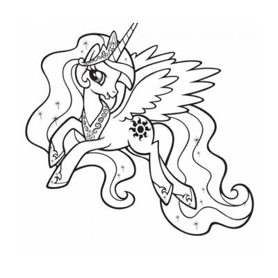 Раскраски пони - Принцесса Луна - распечатать, скачать бесплатно