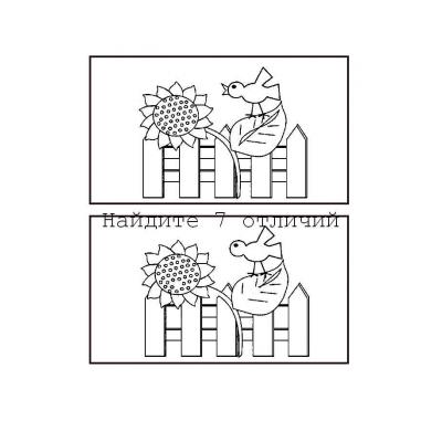  Распечатать картинку "Найдите отличия"
