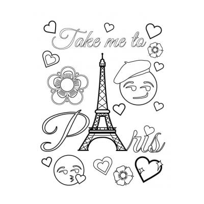 Раскраски Париж - распечатать, скачать бесплатно