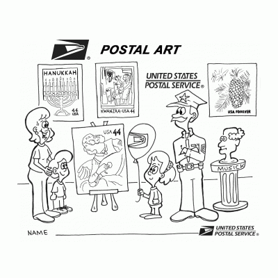 Раскраски Почта - распечатать, скачать бесплатно