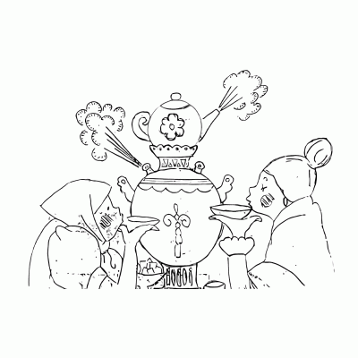 Раскраска Самовар