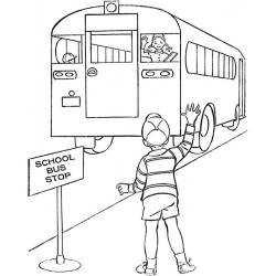 Раскраски автобусная остановка - распечатать, скачать бесплатно