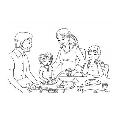 Раскраски Семейные традиции - распечатать, скачать бесплатно