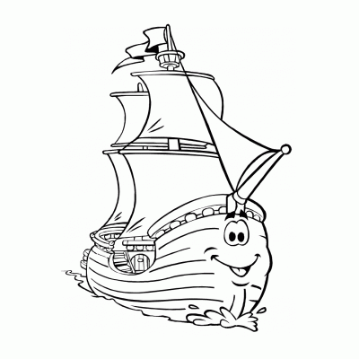  раскраска корабль для детей