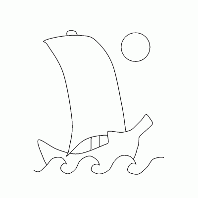  кораблик рисунок для детей раскраска