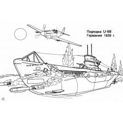 Раскраски Подводная Лодка - распечатать, скачать бесплатно