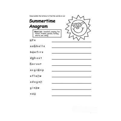 Рабочие листы на тему «Лето» на английском языке - распечатать, скачать бесплатно
