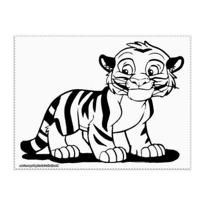 Раскраска с тигром