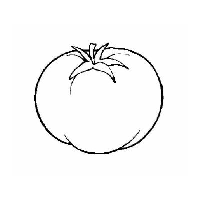  рисунок помидора для раскрашивания