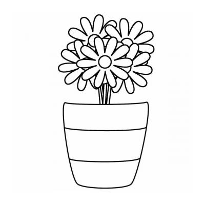 Раскраски цветы в вазе - распечатать, скачать бесплатно